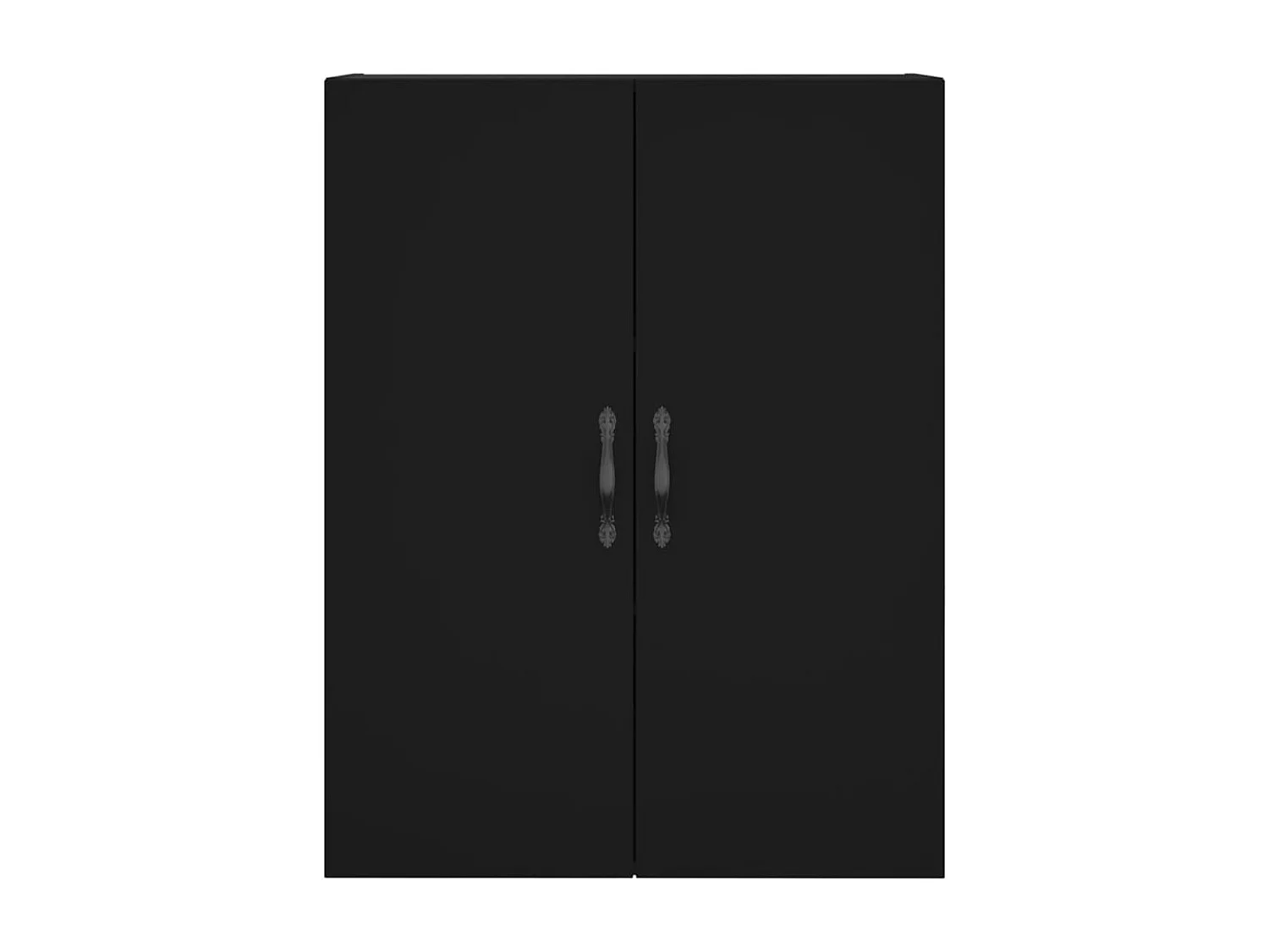 Móveis de parede 2 peças derivados de madeira preto