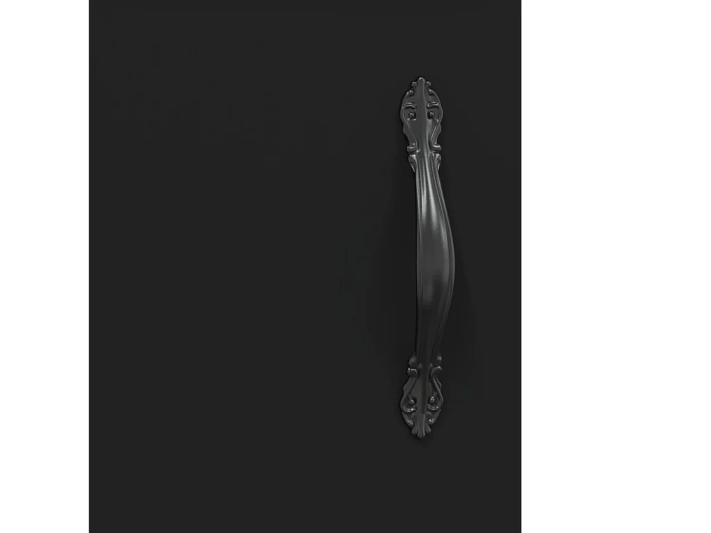 Móveis de parede 2 peças derivados de madeira preto