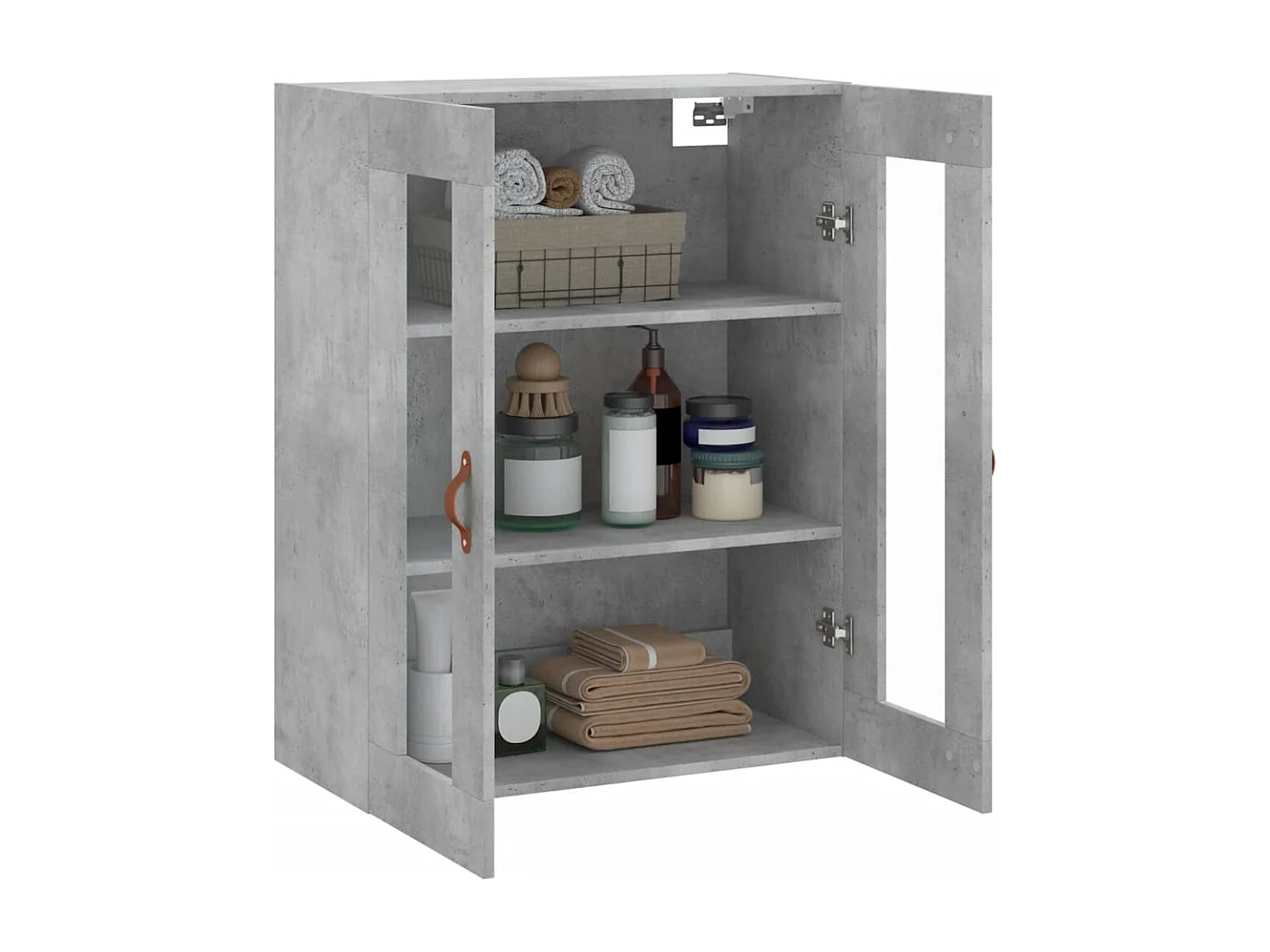 Armoire murale gris béton 69,5x34x90 cm