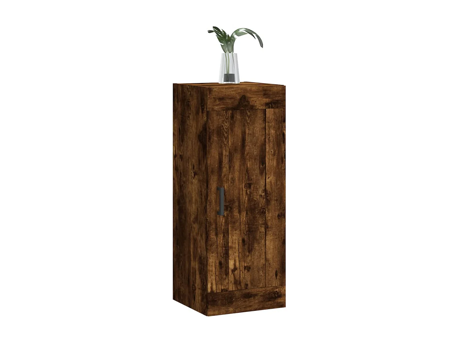 Wandkast 34,5x34x90 cm bewerkt hout gerookt eikenkleurig