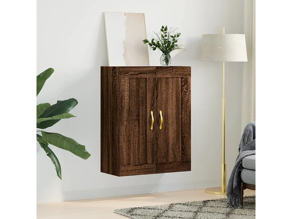 Armoire murale chêne marron 69,5x34x90 cm bois d'ingénierie