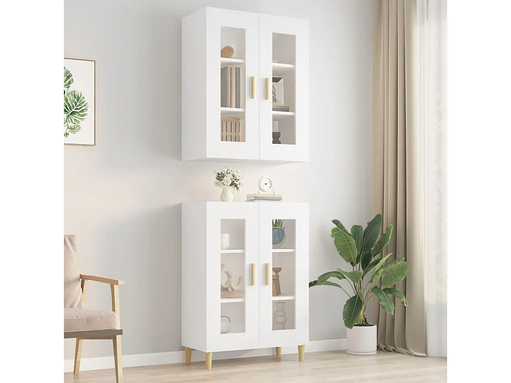 Armoire murale suspendue Blanc 69,5x34x90 cm