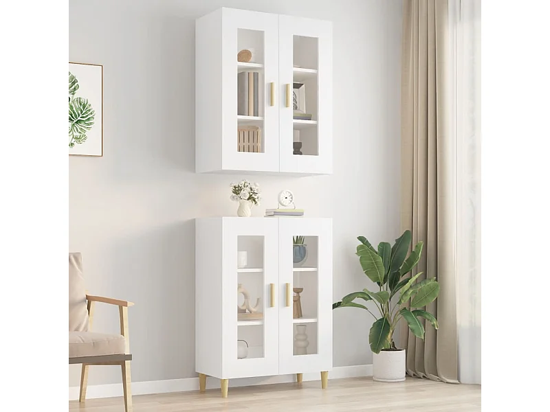Armoire murale suspendue Blanc 69,5x34x90 cm