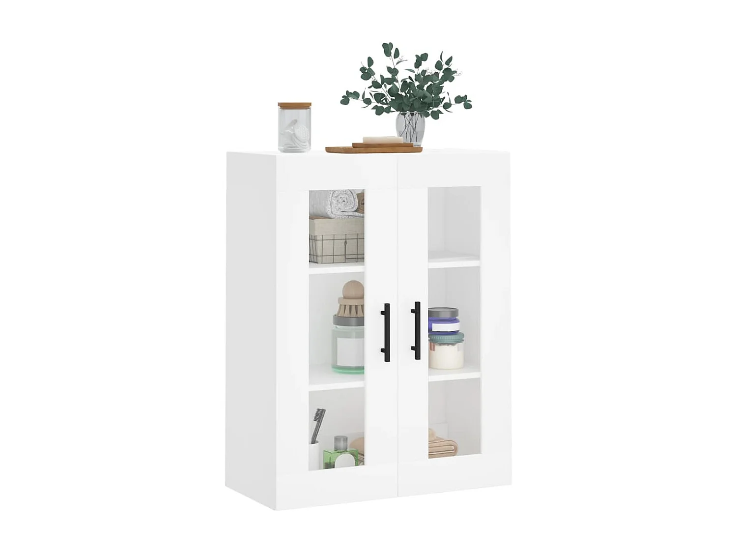 Armoire murale blanc 69,5x34x90 cm