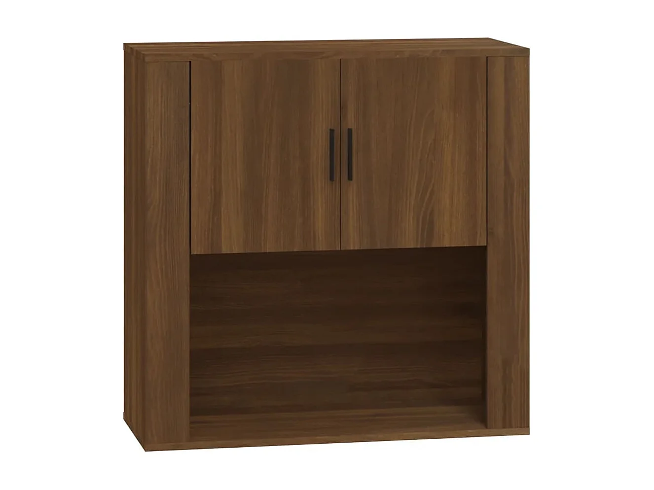 Armario de pared madera contrachapada marrón roble 80x33x80 cm