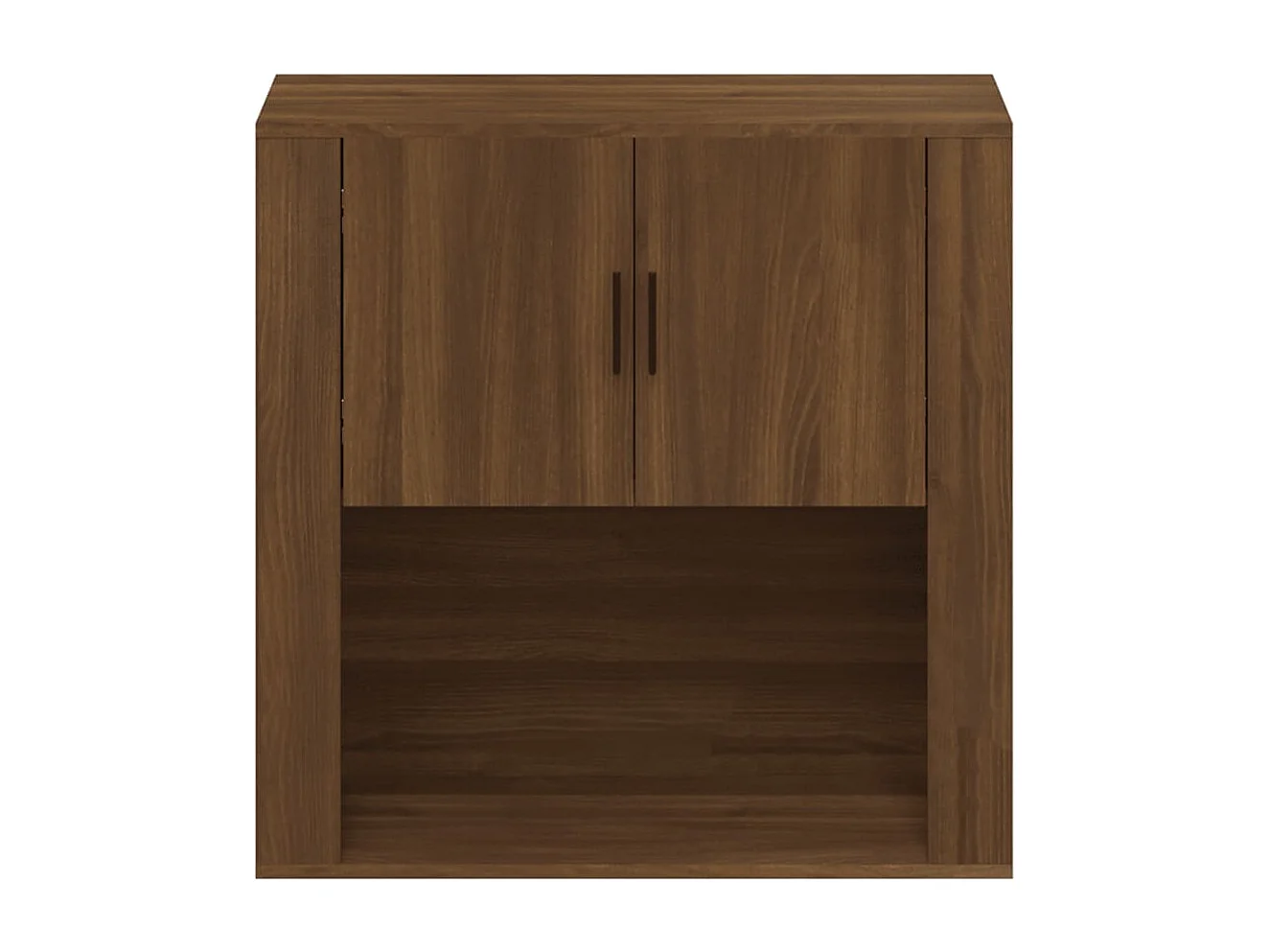 Armario de pared madera contrachapada marrón roble 80x33x80 cm