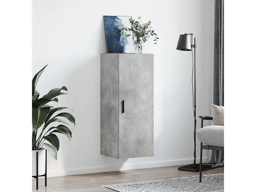 Armoire murale gris béton 34,5x34x90 cm