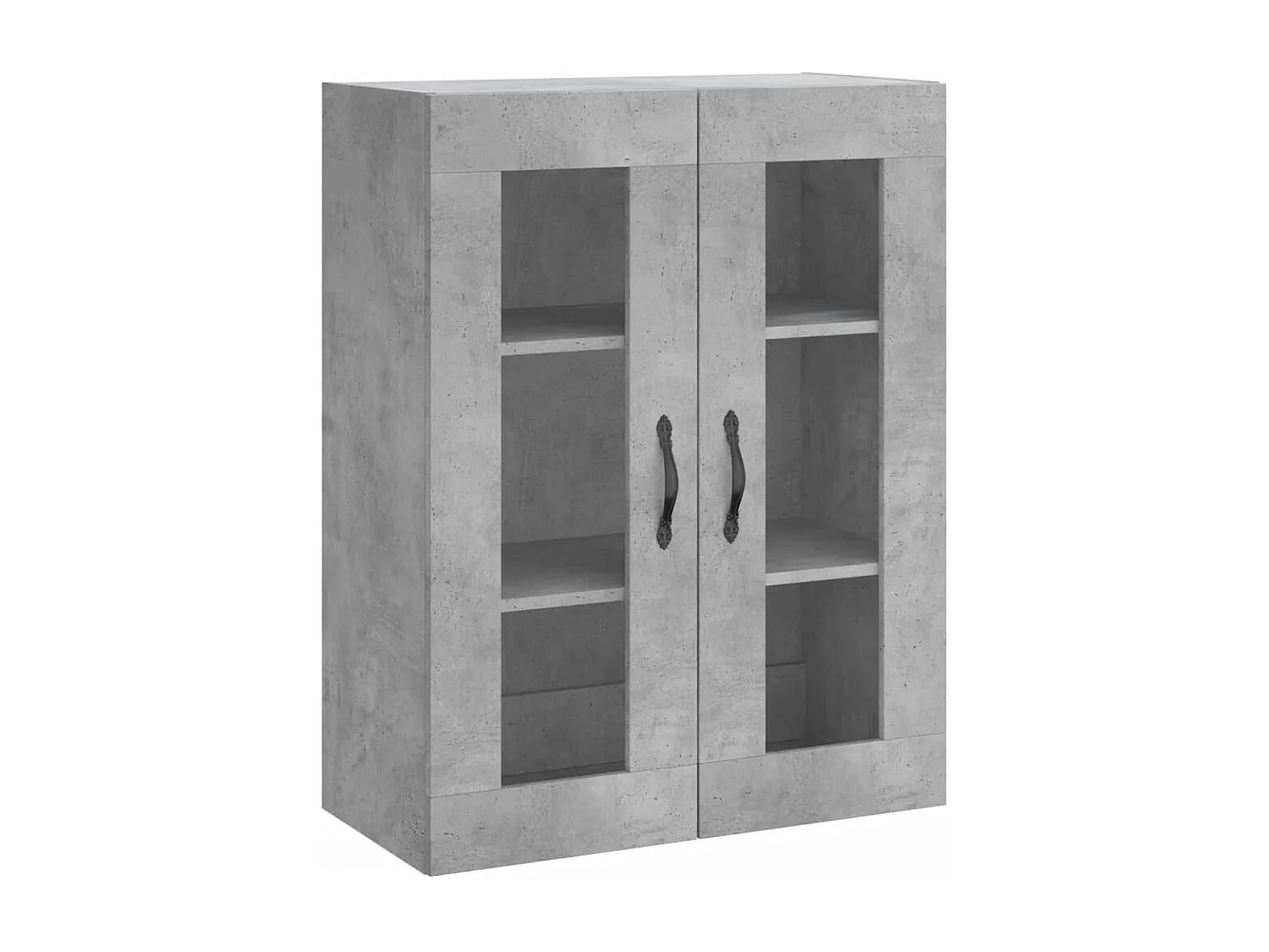 Buffet haut Gris béton 69,5x34x180 cm Bois d'ingénierie