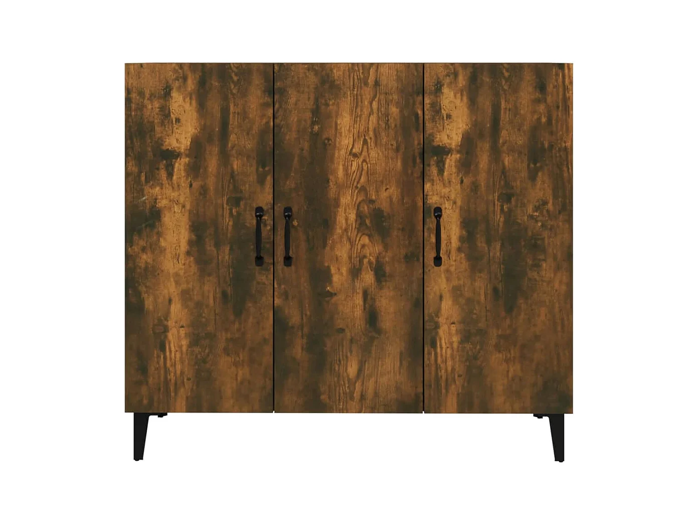 Aparador de madera de ingeniería roble ahumado 90x34x80 cm