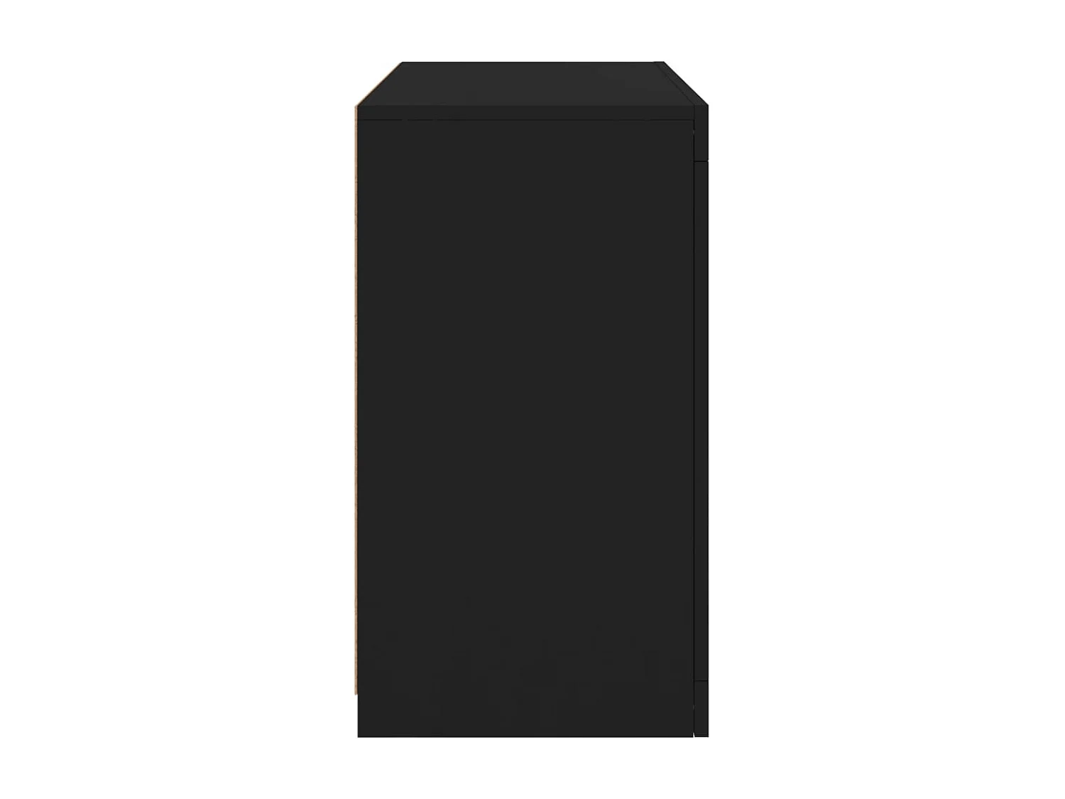 Buffet avec lumières LED noir 60,5x37x67 cm