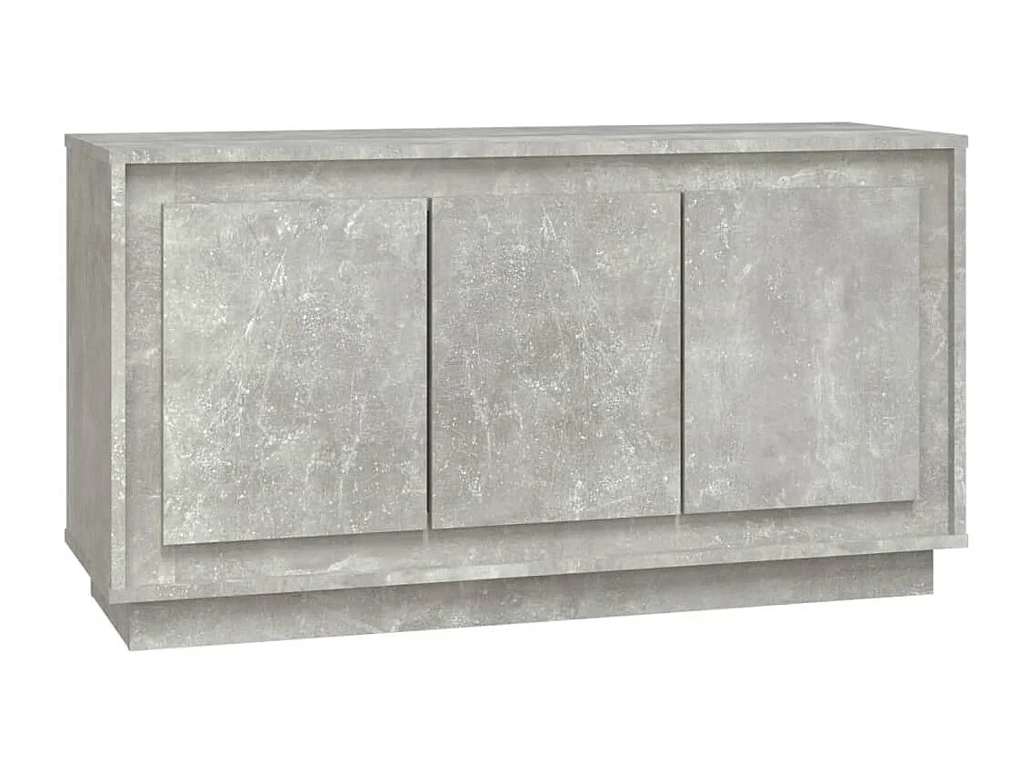 Buffet gris béton 102x35x55 cm bois d'ingénierie