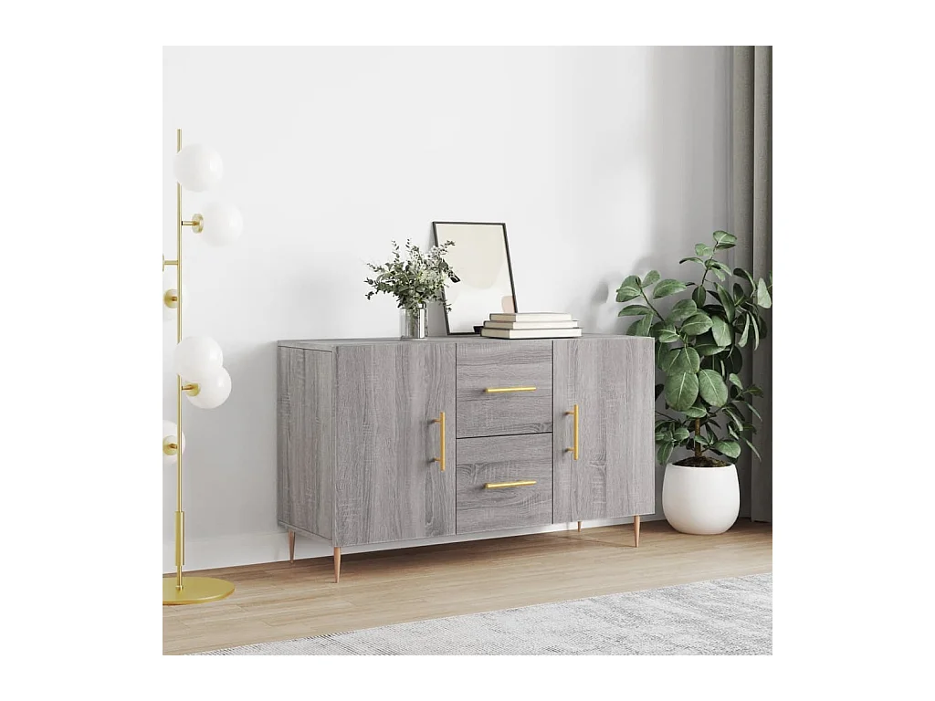Buffet sonoma gris 100x36x60 cm bois d'ingénierie