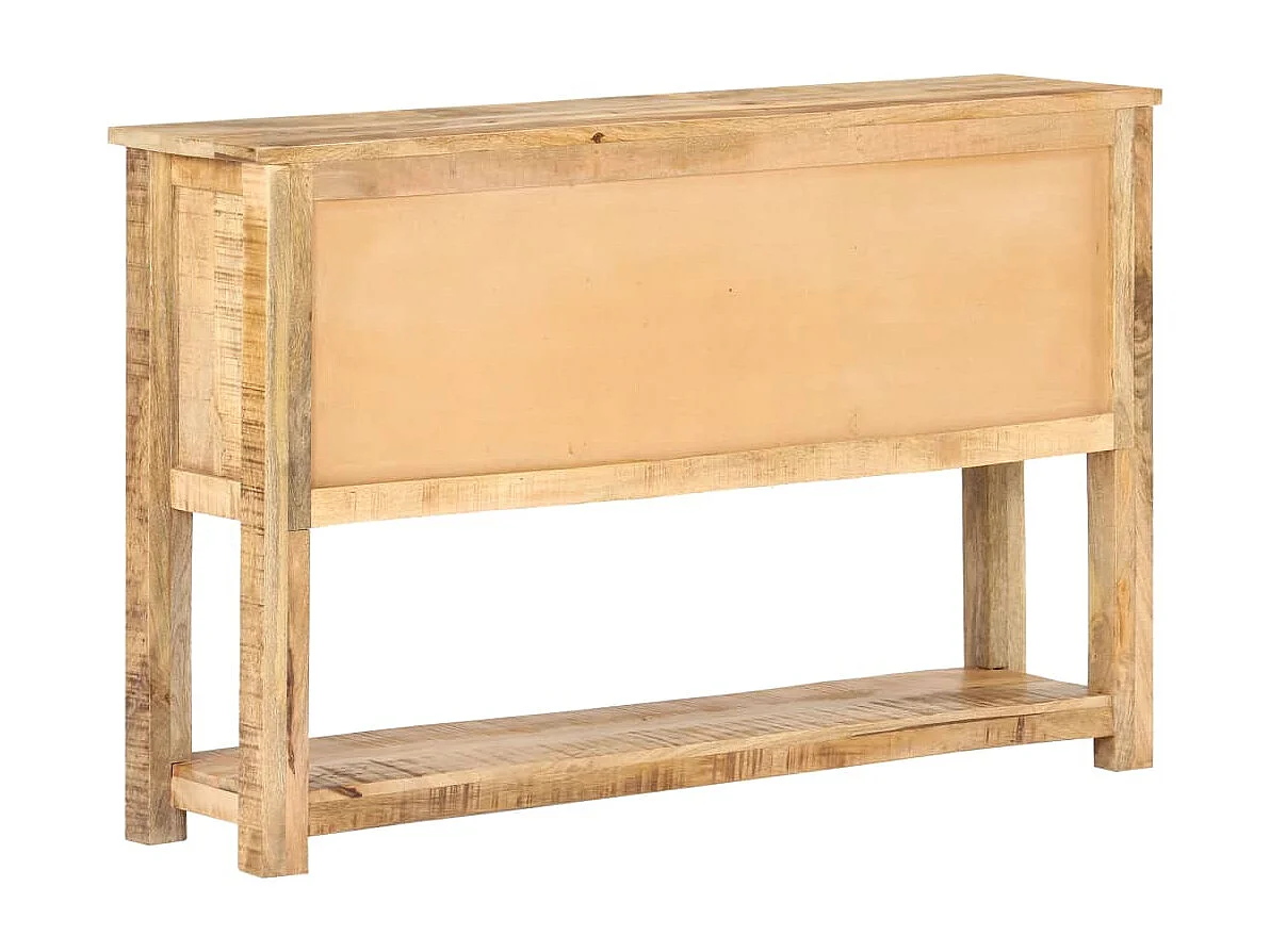 Aparador de madera de mango rugosa 120x30x76 cm