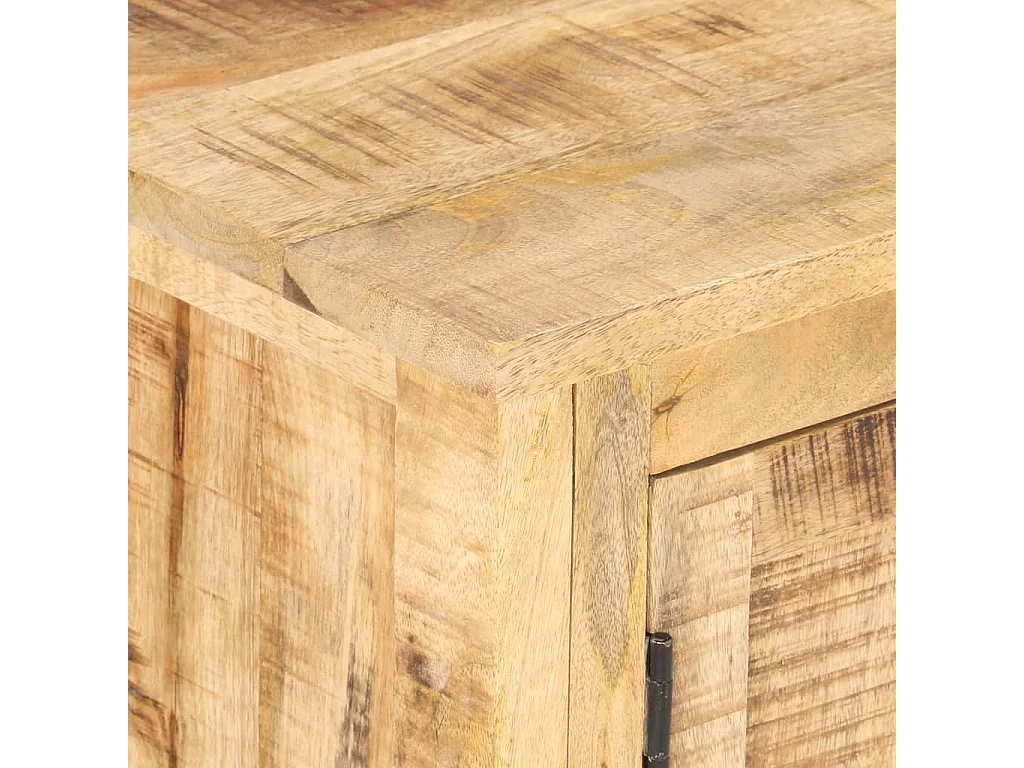 Aparador de madera de mango rugosa 120x30x76 cm