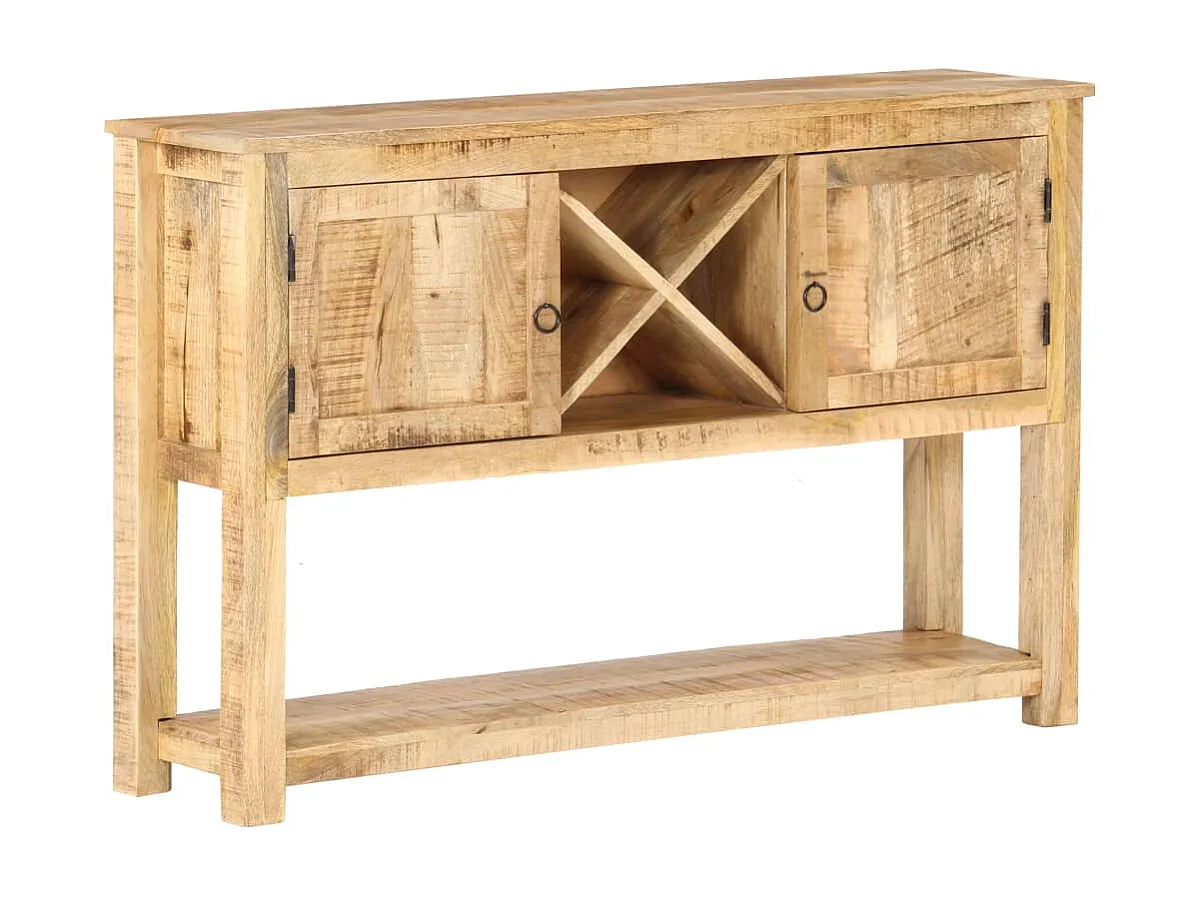 Aparador de madera de mango rugosa 120x30x76 cm