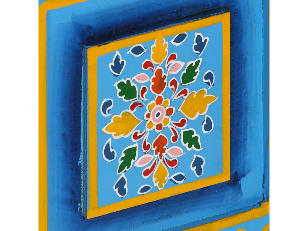 Buffet Bois massif de manguier Peinture manuelle turquoise