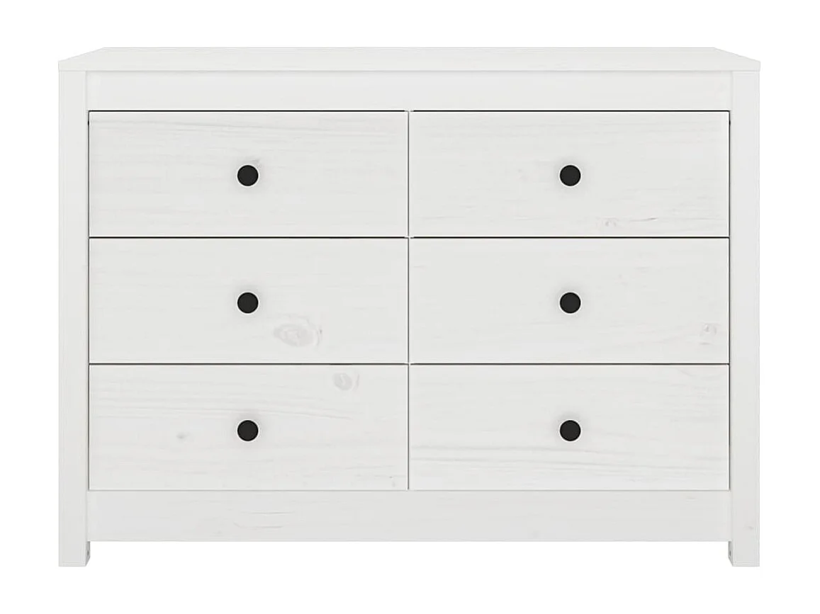 Armoire latérale Blanc 100x40x72 cm Bois de pin massif