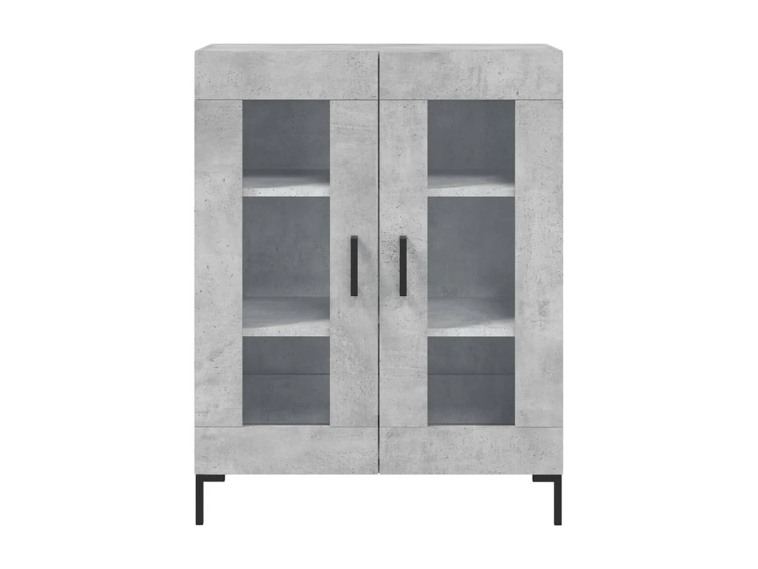 Buffet gris béton 69,5x34x90 cm bois d'ingénierie