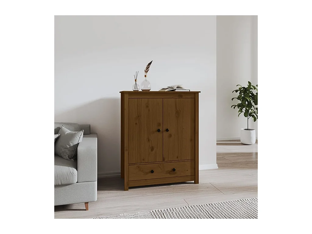 Buffet Marron miel 83x41,5x100 cm Bois massif de pin
