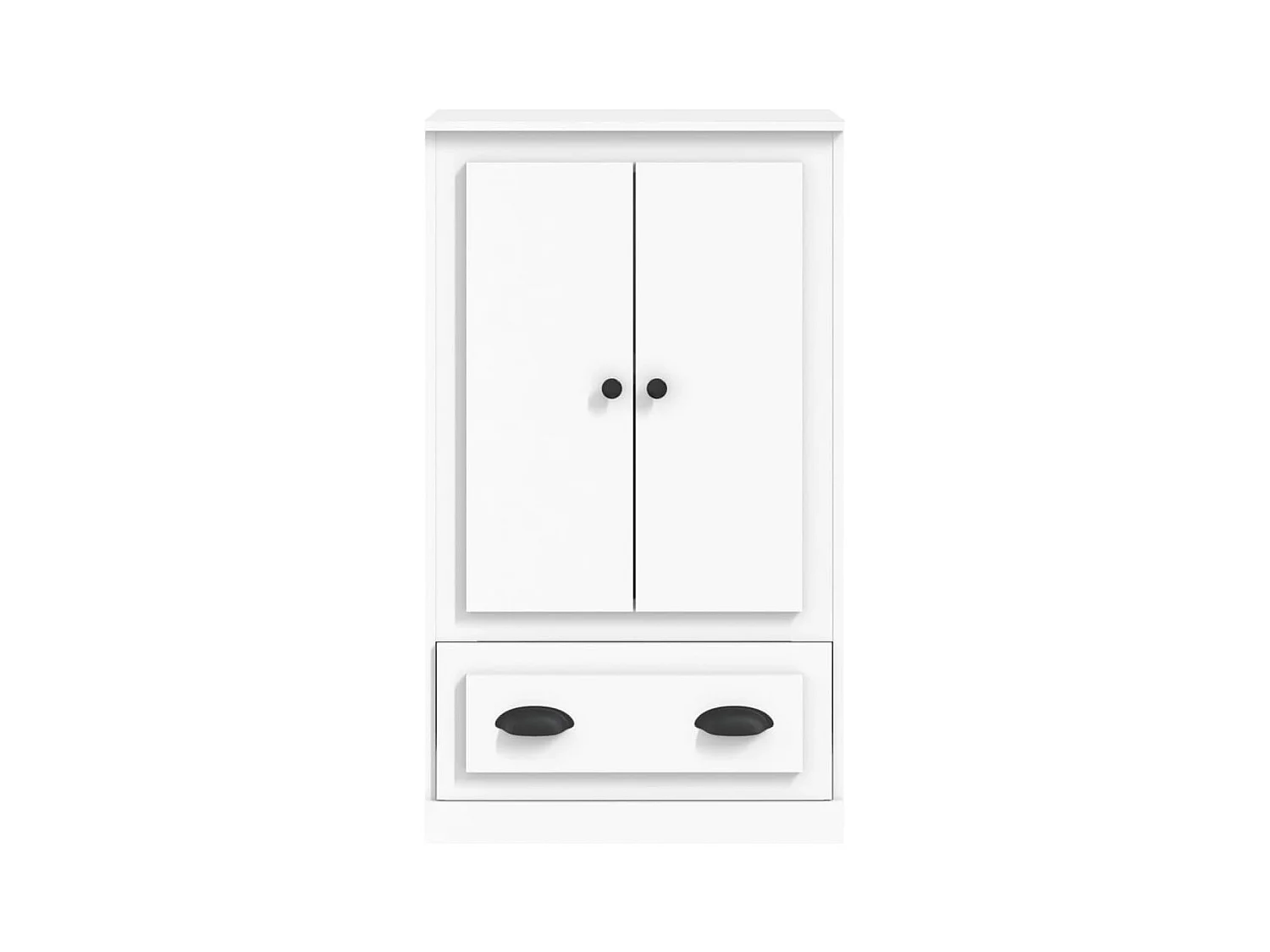 Aparador de madera contrachapada blanco 60x35,5x103,5 cm