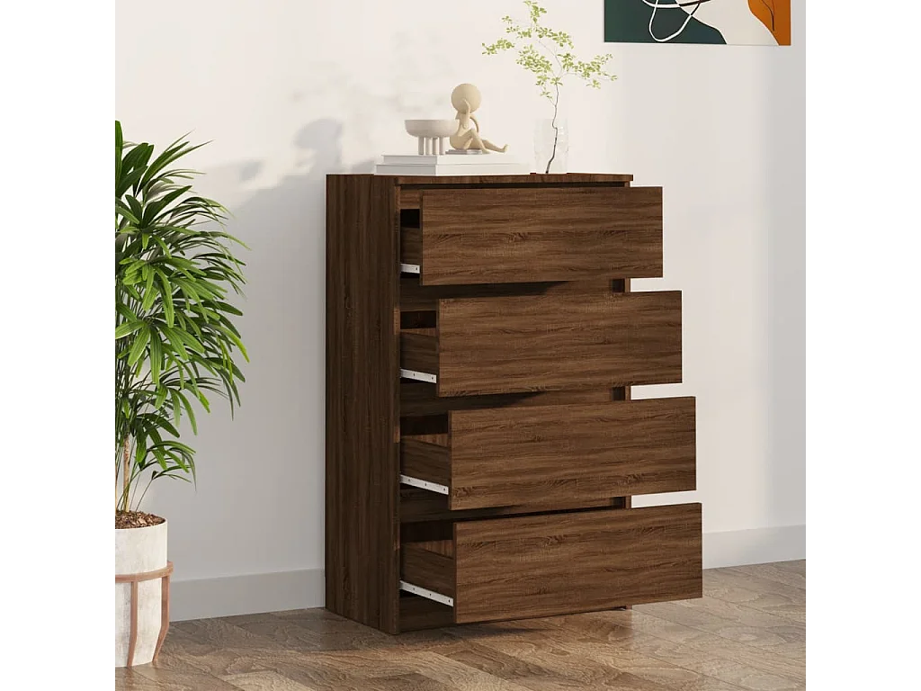 Buffet Chêne marron 60x35x98,5 cm Bois d'ingénierie