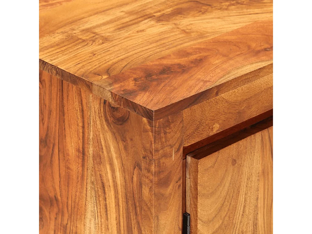 Buffet 55x33x75 cm bois massif d'acacia