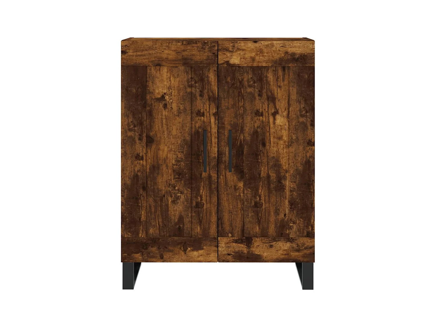 Hoge kast 69,5x34x180 cm bewerkt hout gerookt eikenkleurig