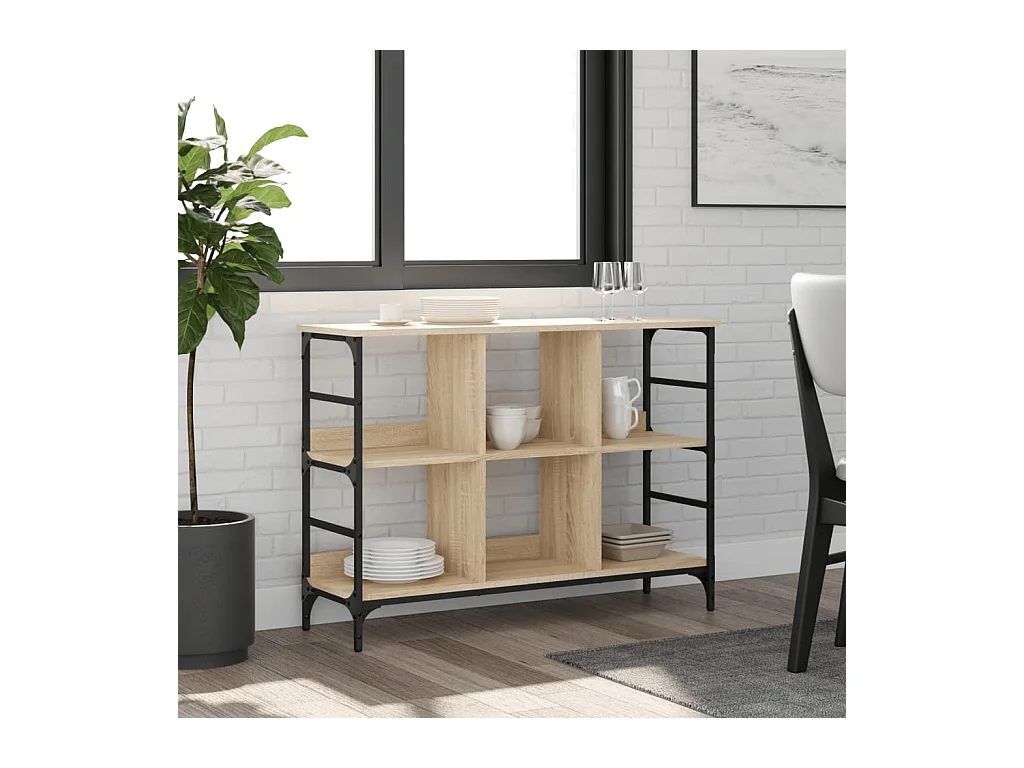 Buffet chêne sonoma 102x32x73,5 cm bois d'ingénierie