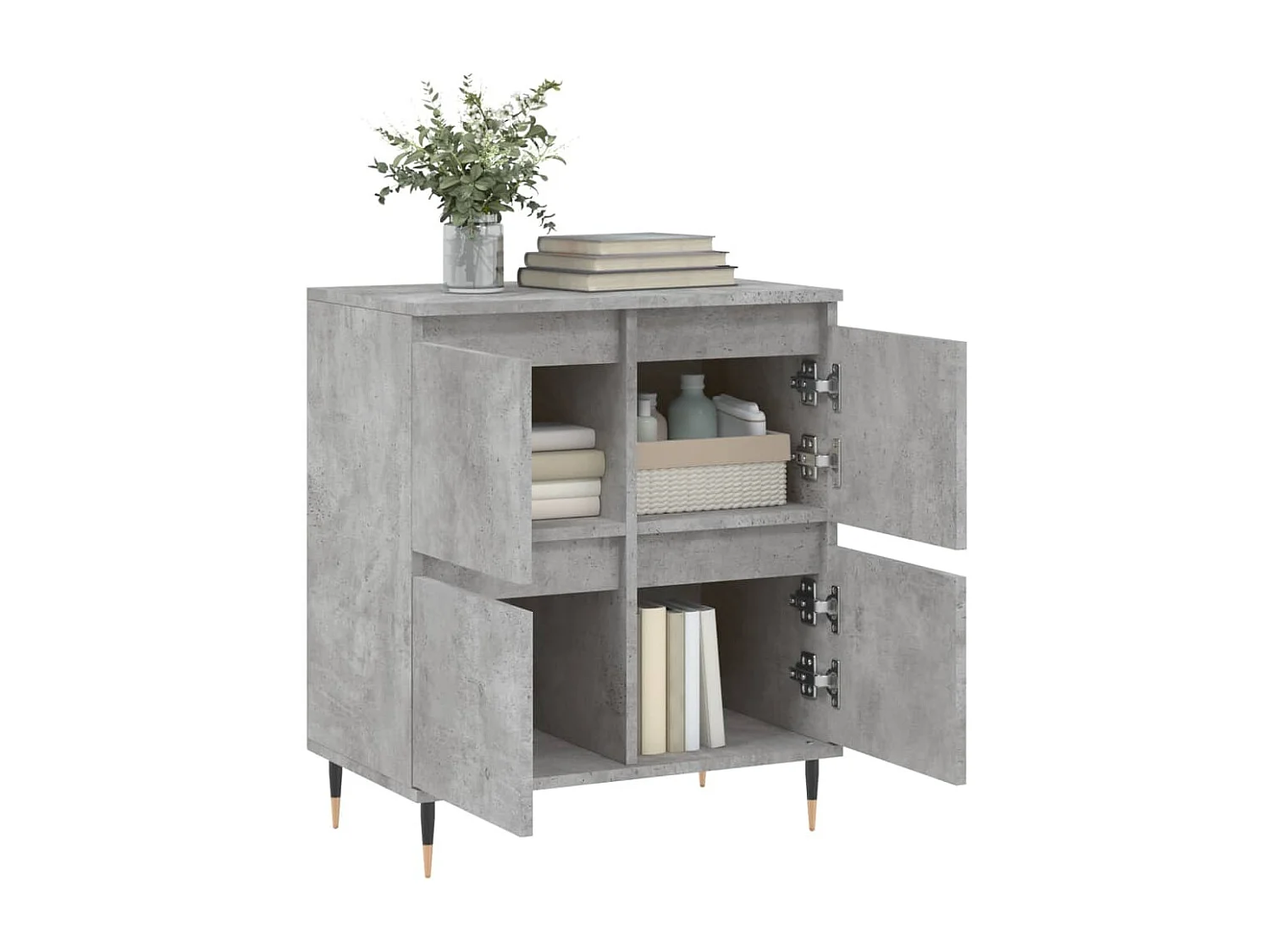 Buffet Gris béton 60x35x70 cm Bois d'ingénierie