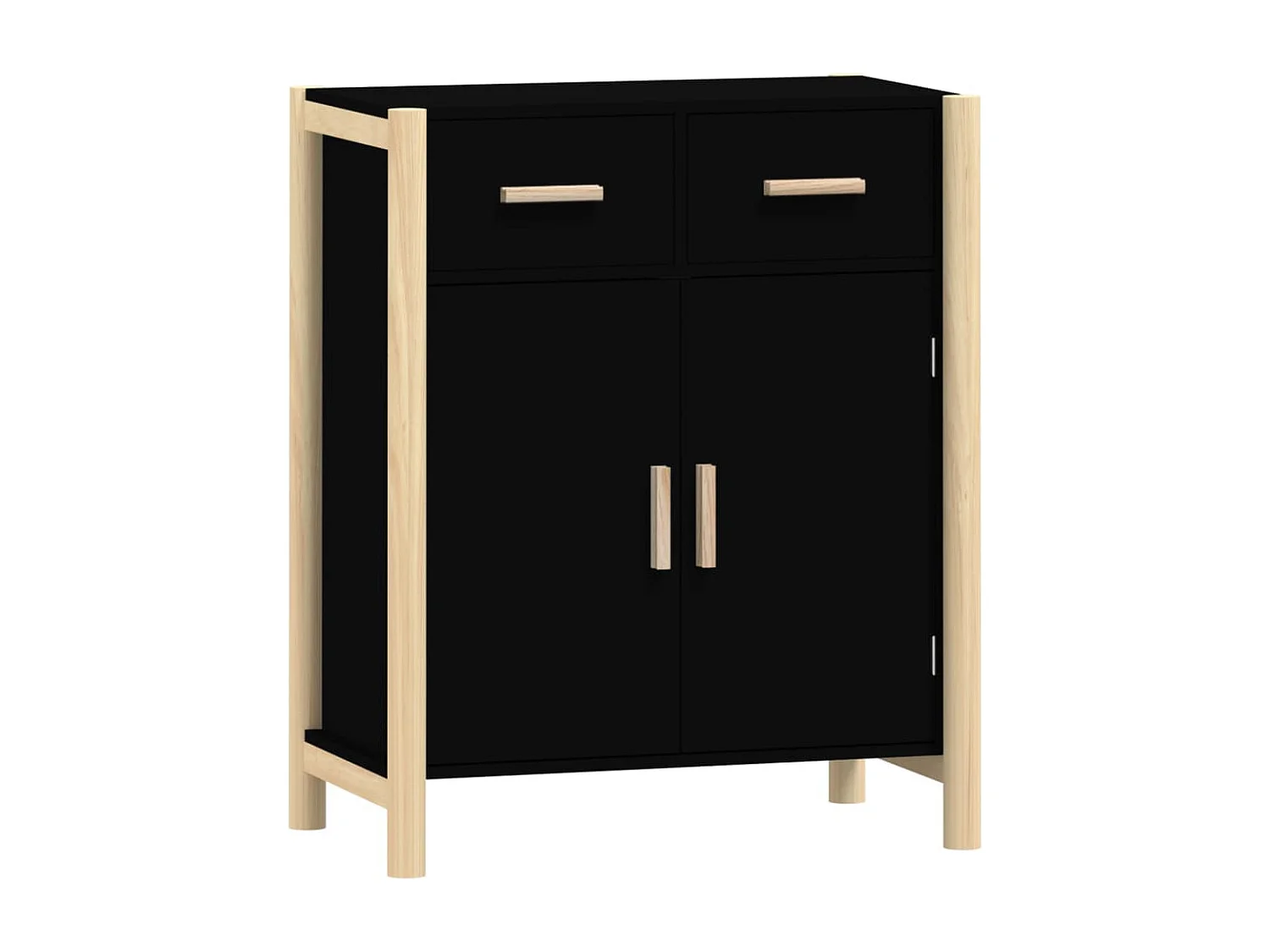 Buffet Noir 62x38x75 cm Bois d'ingénierie