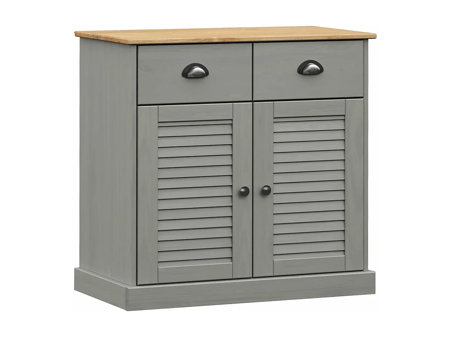 Aparador con cajones VIGO madera maciza pino gris 78x40x75 cm