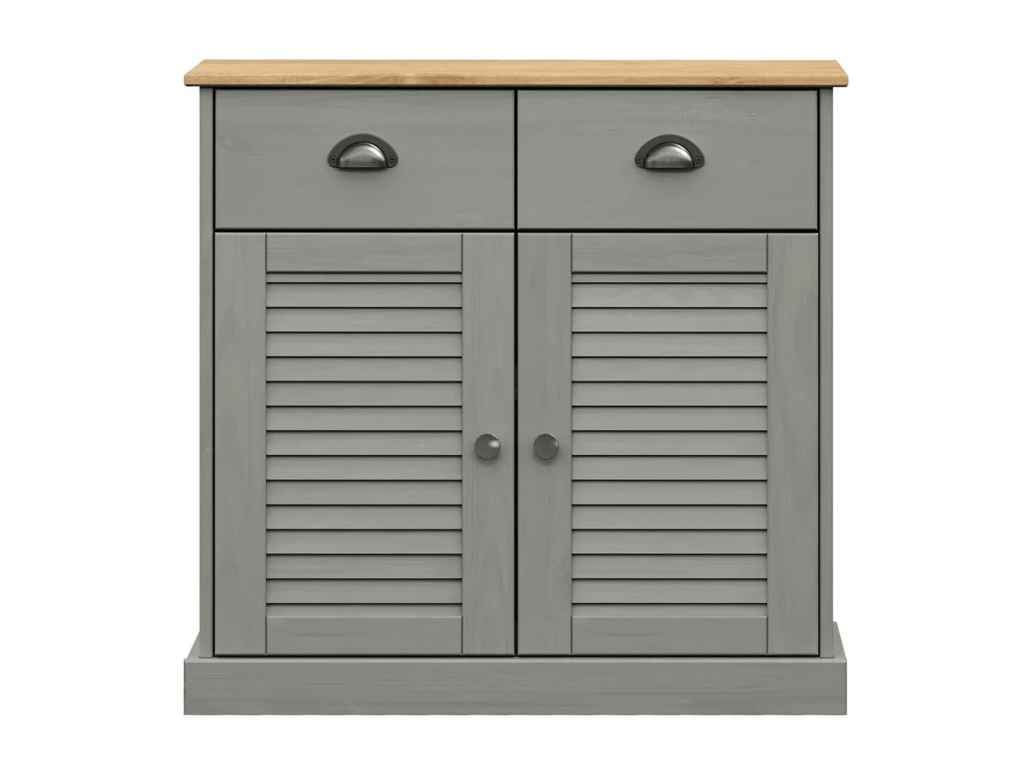 Aparador con cajones VIGO madera maciza pino gris 78x40x75 cm