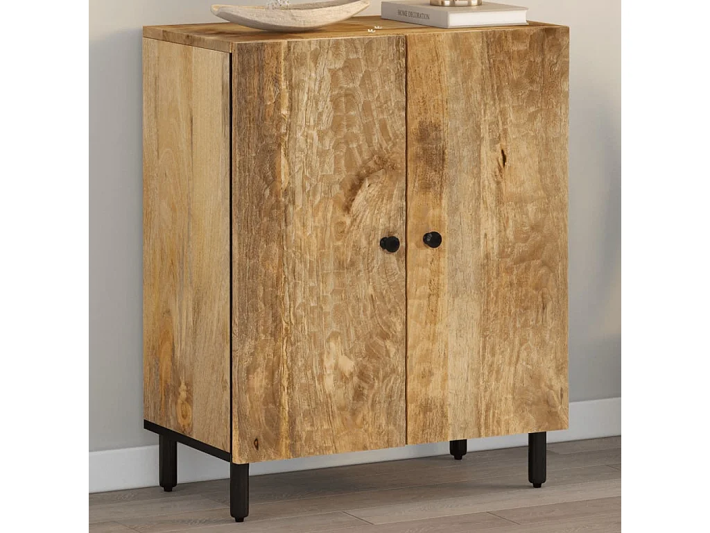 Armoire latérale 60x33x75 cm bois massif de manguier