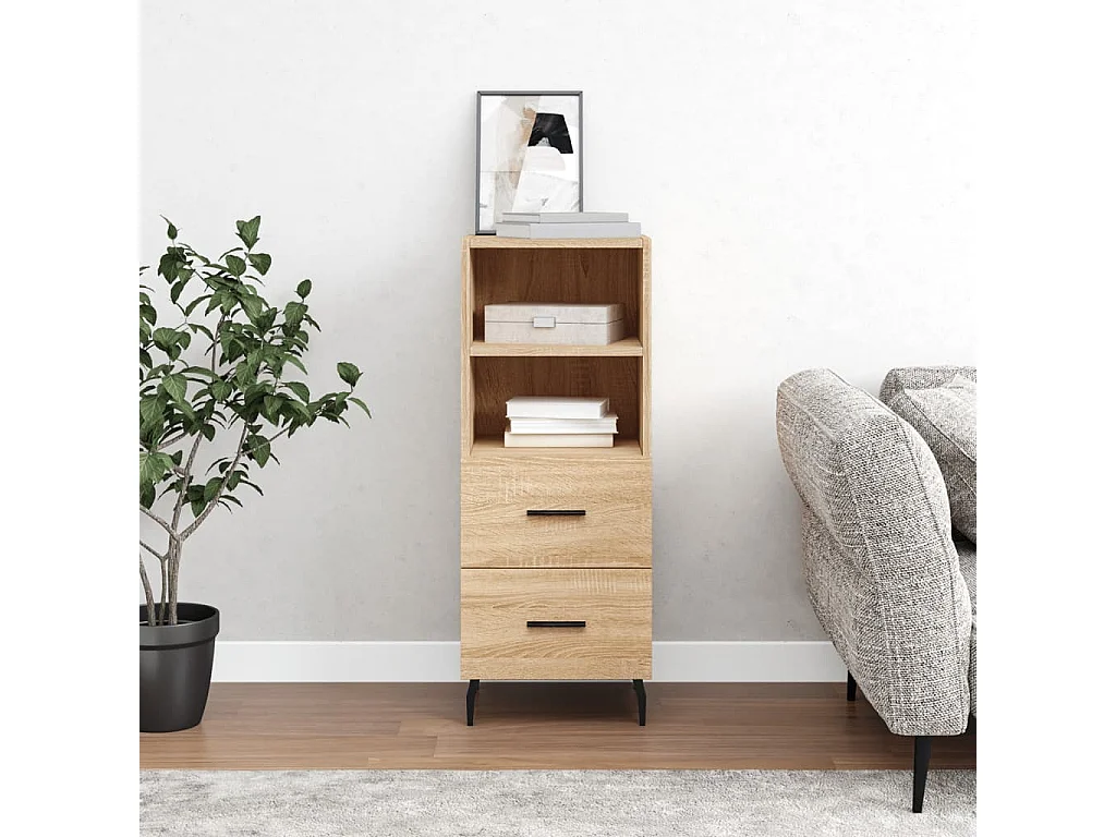 Dressoir 34,5x34x90 cm bewerkt hout sonoma eiken