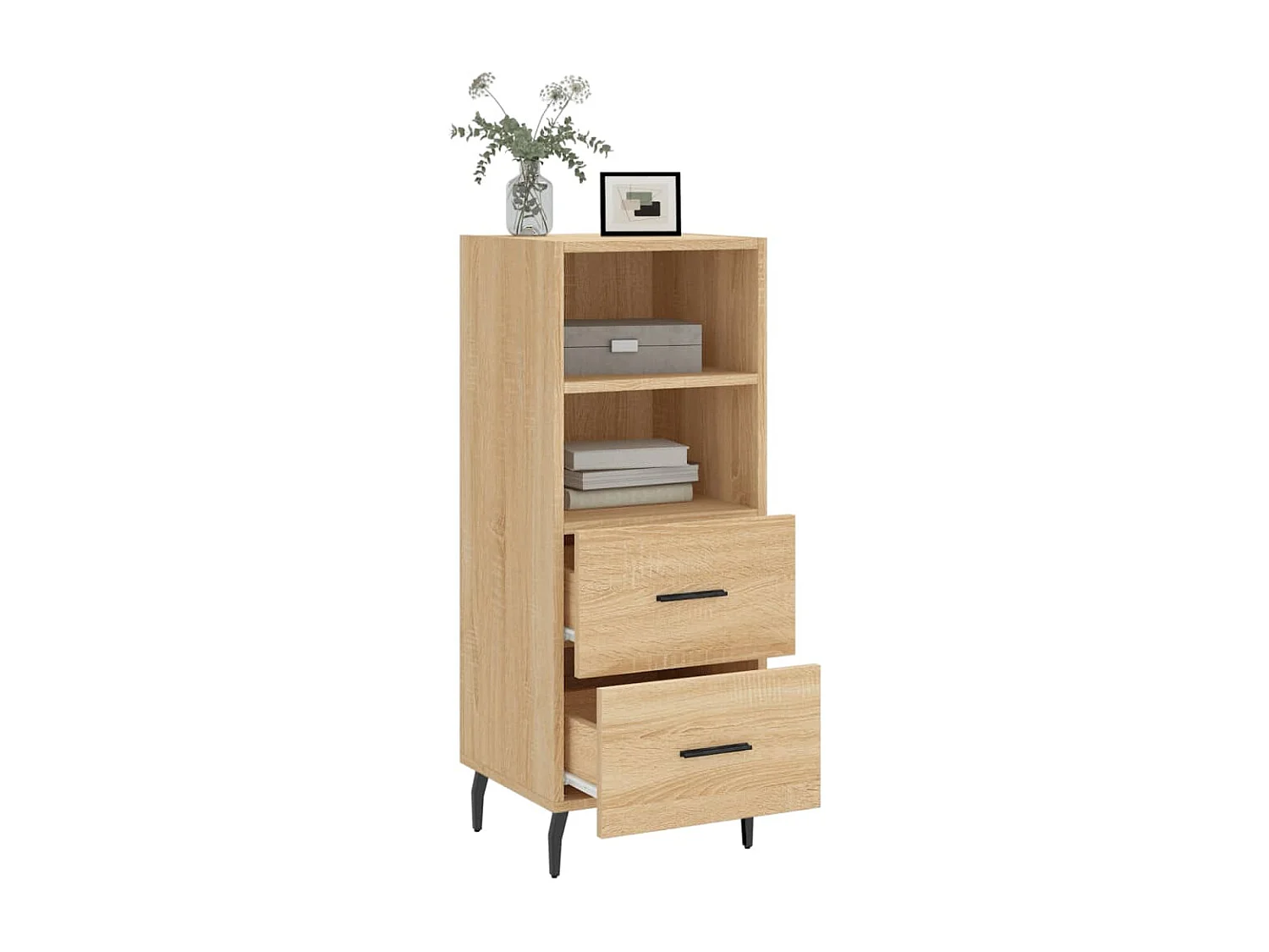 Dressoir 34,5x34x90 cm bewerkt hout sonoma eiken