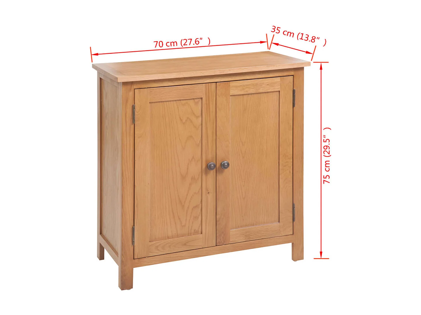 Buffet 70 x 35 x 75 cm Bois de chêne massif