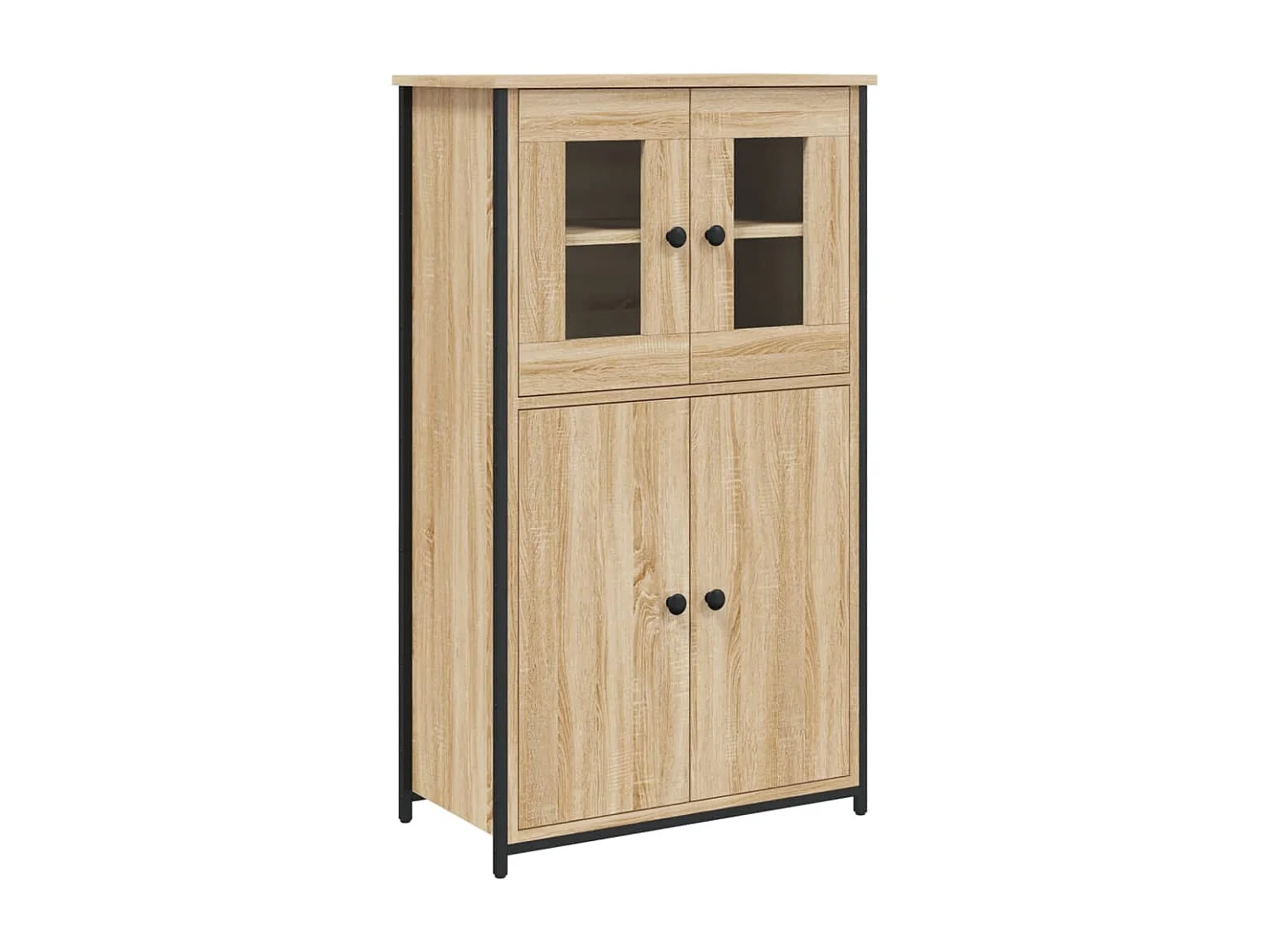 Buffet haut chêne sonoma 62x32x106,5 cm bois d'ingénierie