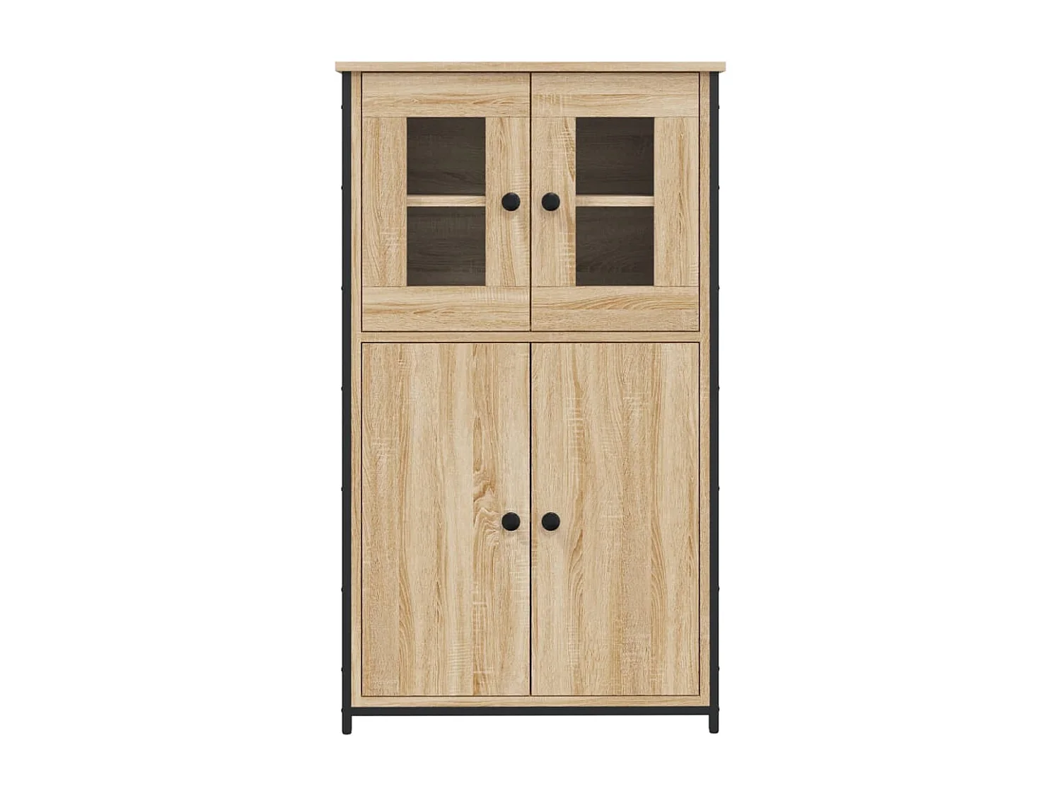 Buffet haut chêne sonoma 62x32x106,5 cm bois d'ingénierie