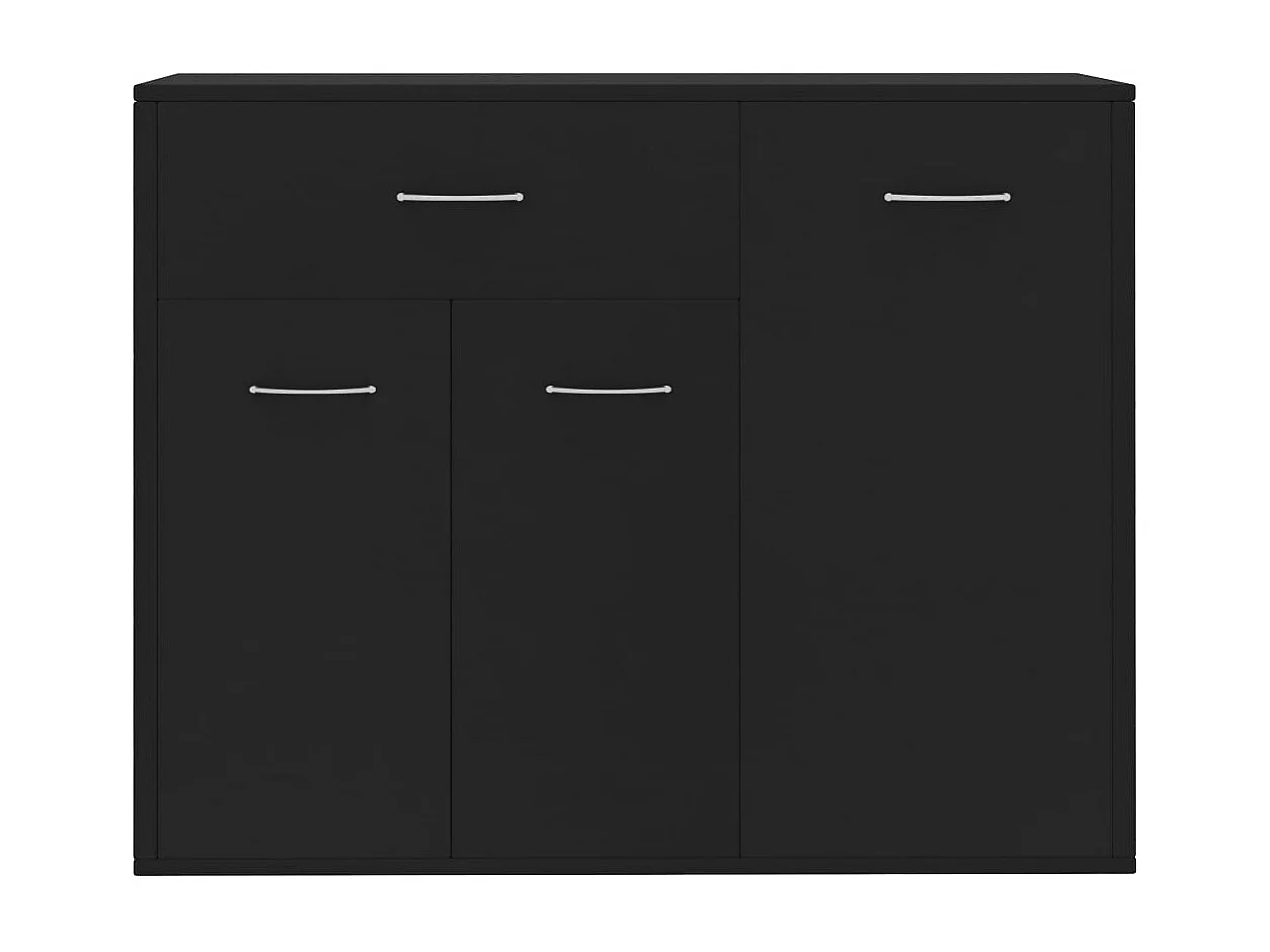 Buffet Noir 88x30x70 cm Aggloméré