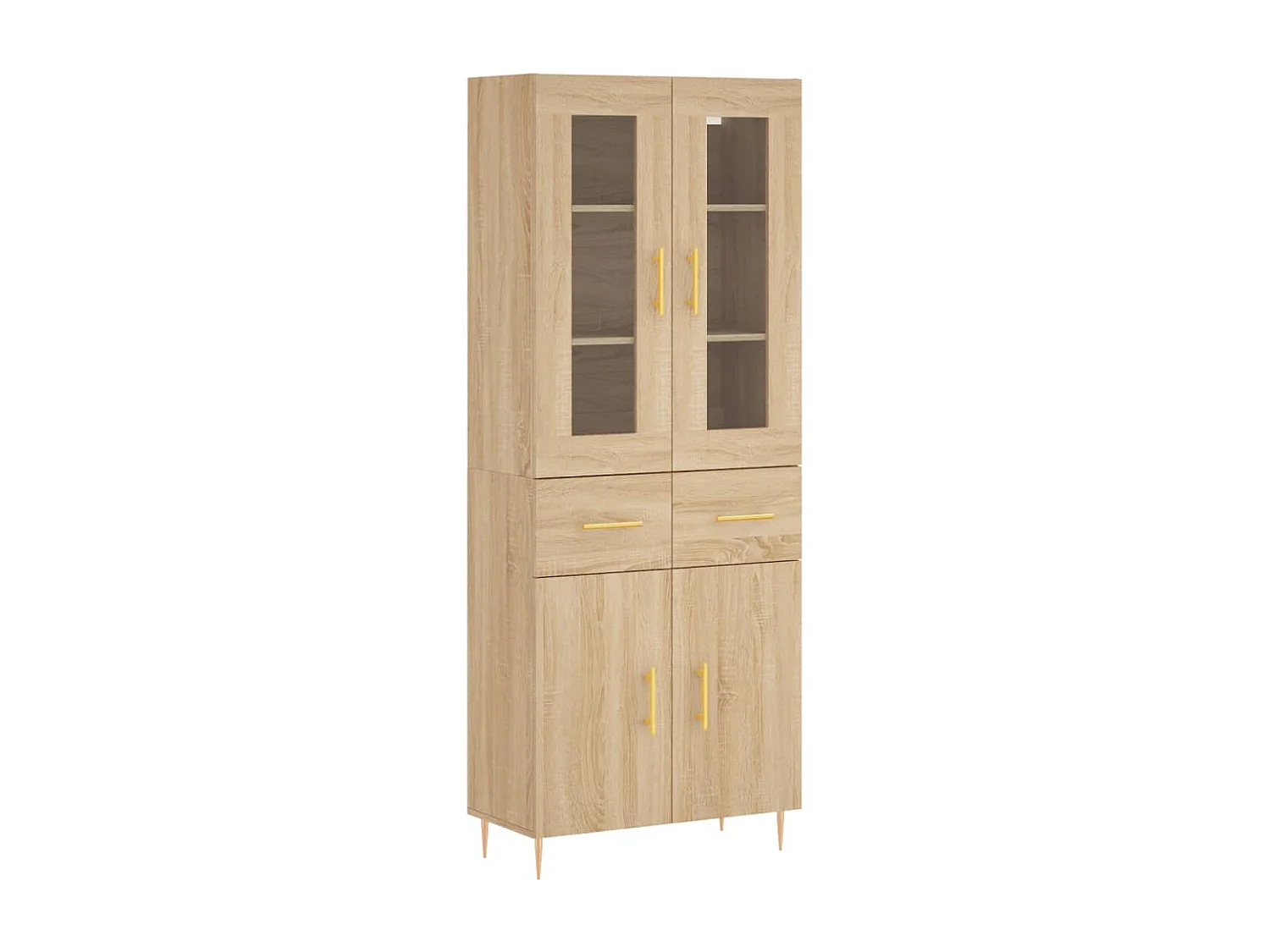 Buffet haut Chêne sonoma 69,5x34x180 cm Bois d'ingénierie