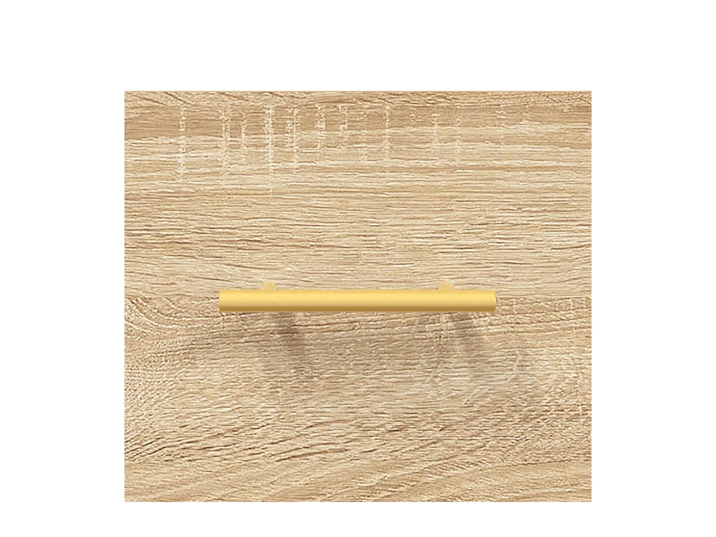 Aparador alto madera contrachapada color roble 69,5x34x180 cm