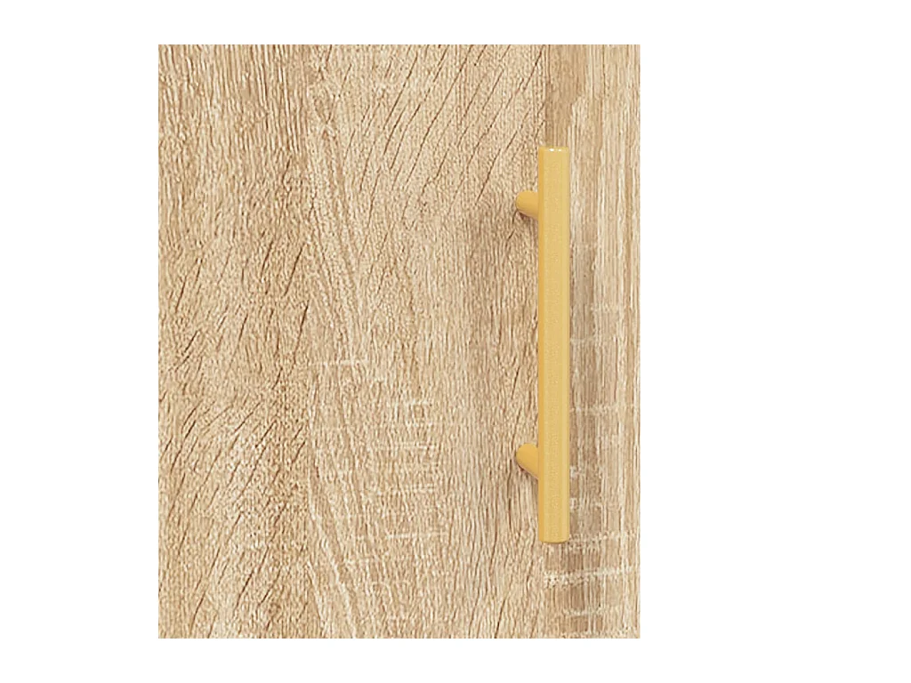 Aparador alto madera contrachapada color roble 69,5x34x180 cm