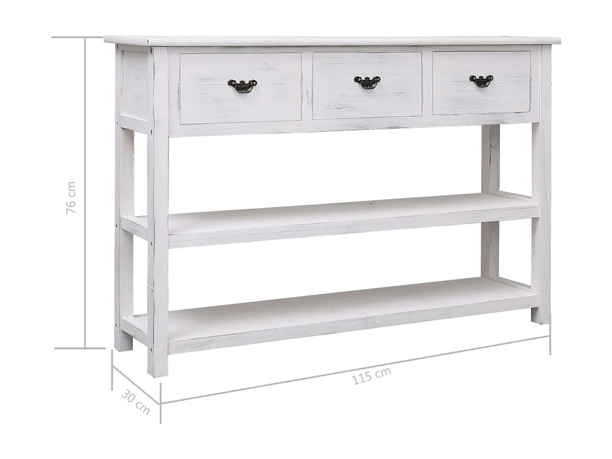 Buffet Antique Blanc 115 x 30 x 76 cm Bois