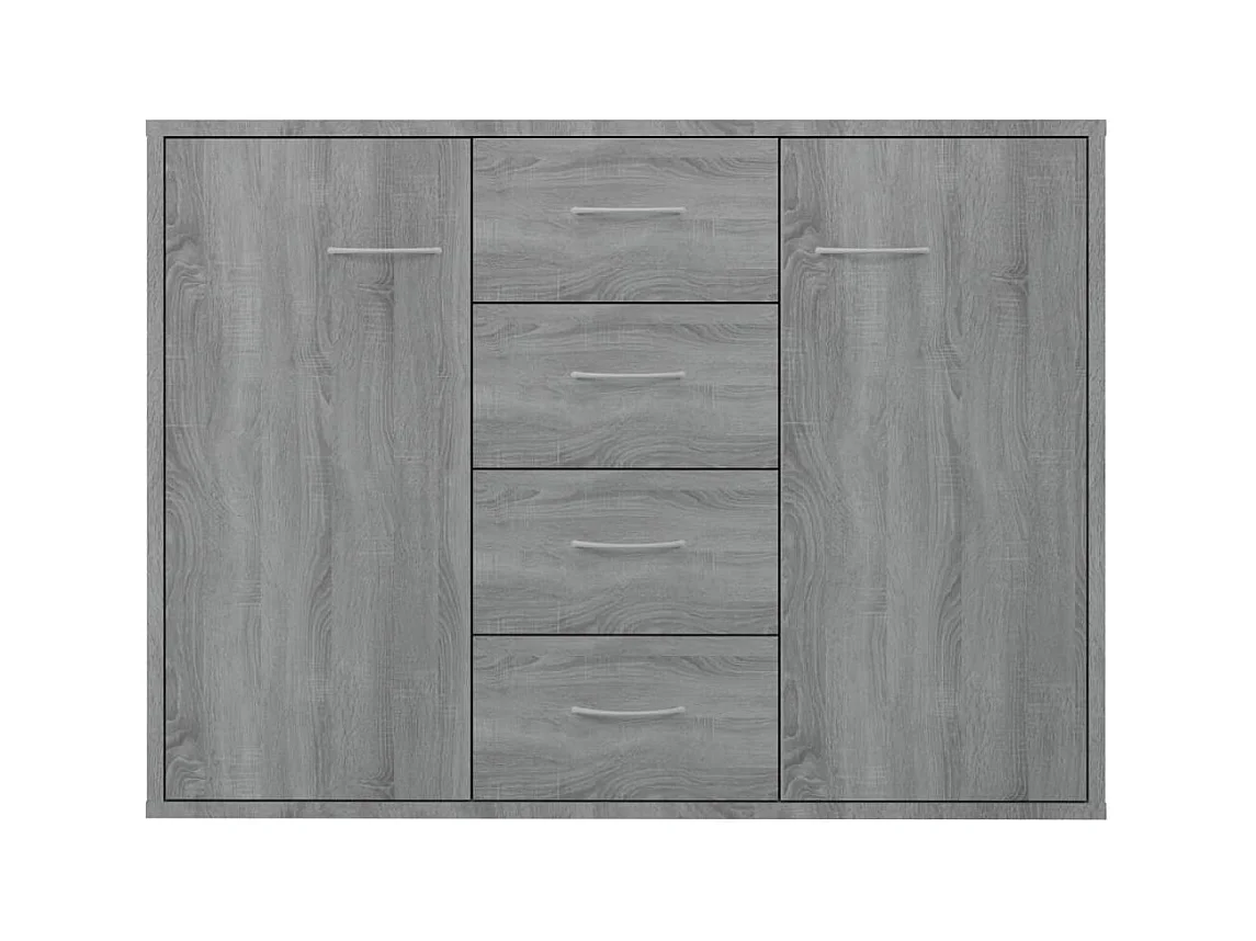 Aparador de madera contrachapada gris Sonoma 88x30x65 cm