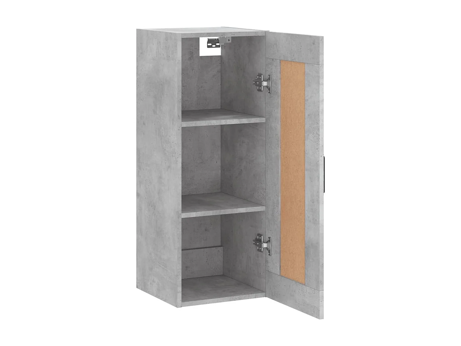 Armario de pared madera ingeniería gris hormigón 34,5x34x90 cm