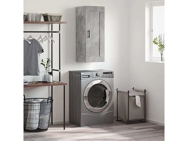 Armoire murale gris béton 34,5x34x90 cm bois d'ingénierie