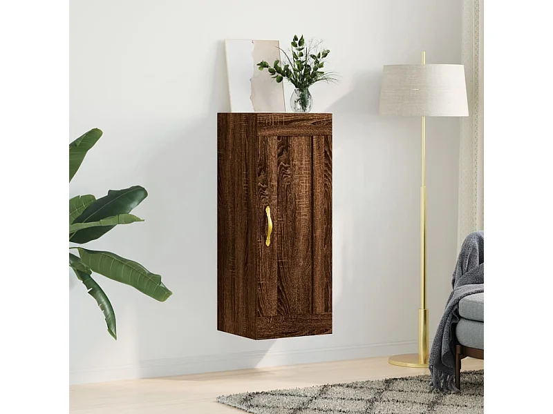 Armoire murale chêne marron 34,5x34x90 cm bois d'ingénierie