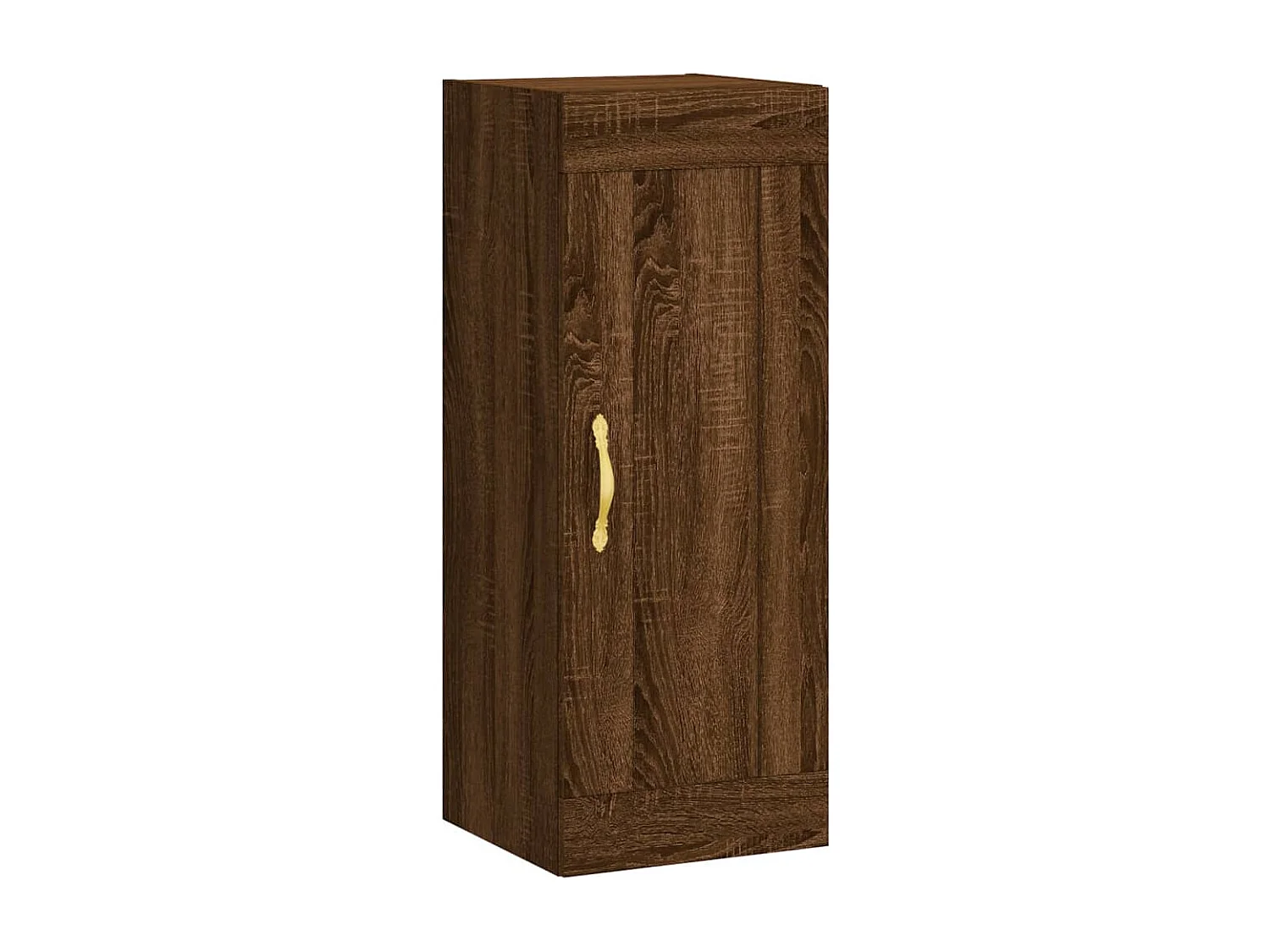 Wandkast 34,5x34x90 cm bewerkt hout bruin eikenkleur