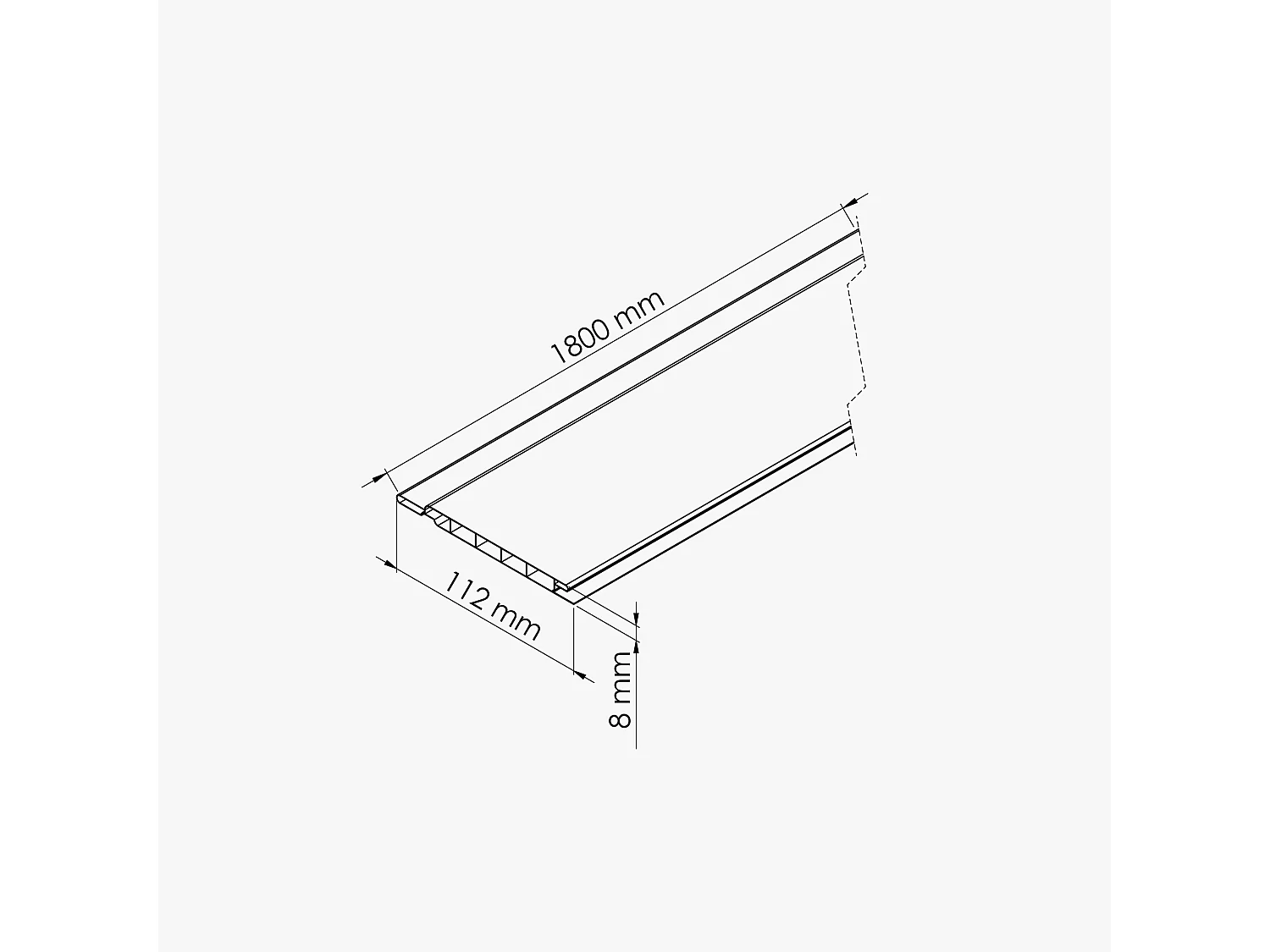 Lambris PVC 100 mm - Lot de 10 Lames - Blanc - 1.80 m, 1800 x 100 x 8 mm (1,80 m²)