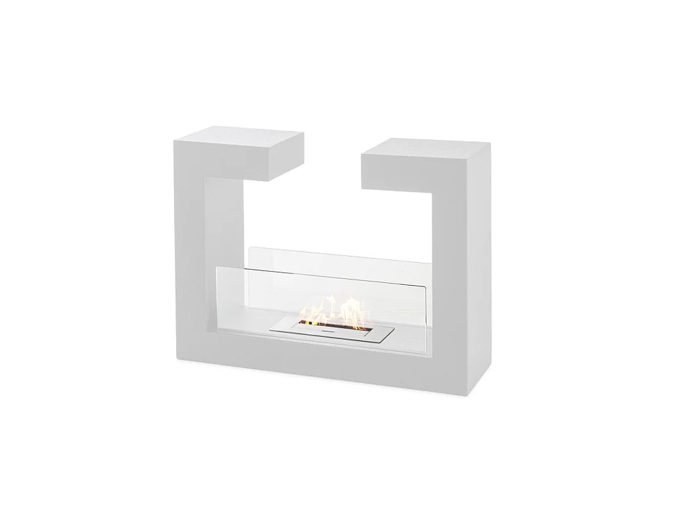 Biocheminée au sol design moderne Tête à tête Blanc 2 kW/h